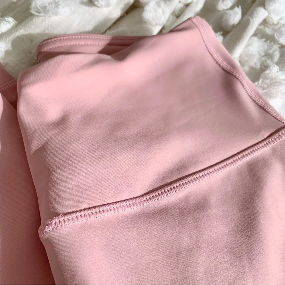 | high-performance soft pink compression workout legging | - Picture 7 of 9